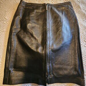 Express Genuine Leather Pencil Skirt